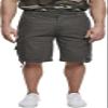 Brandit Individual Wear Men's Classic Durable Washed Cotton Lightweight Breathable Multi Pocket Casual Outdoor Cargo Shorts, Anthracite, Large view 3
