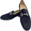 Justar Men's Leather Loafers Penny Dress Shoes Slip-On Vintage Loafer for Men Casual Loafers Suede Smoking Slippers Buckle Flats (Black, 11) view 1