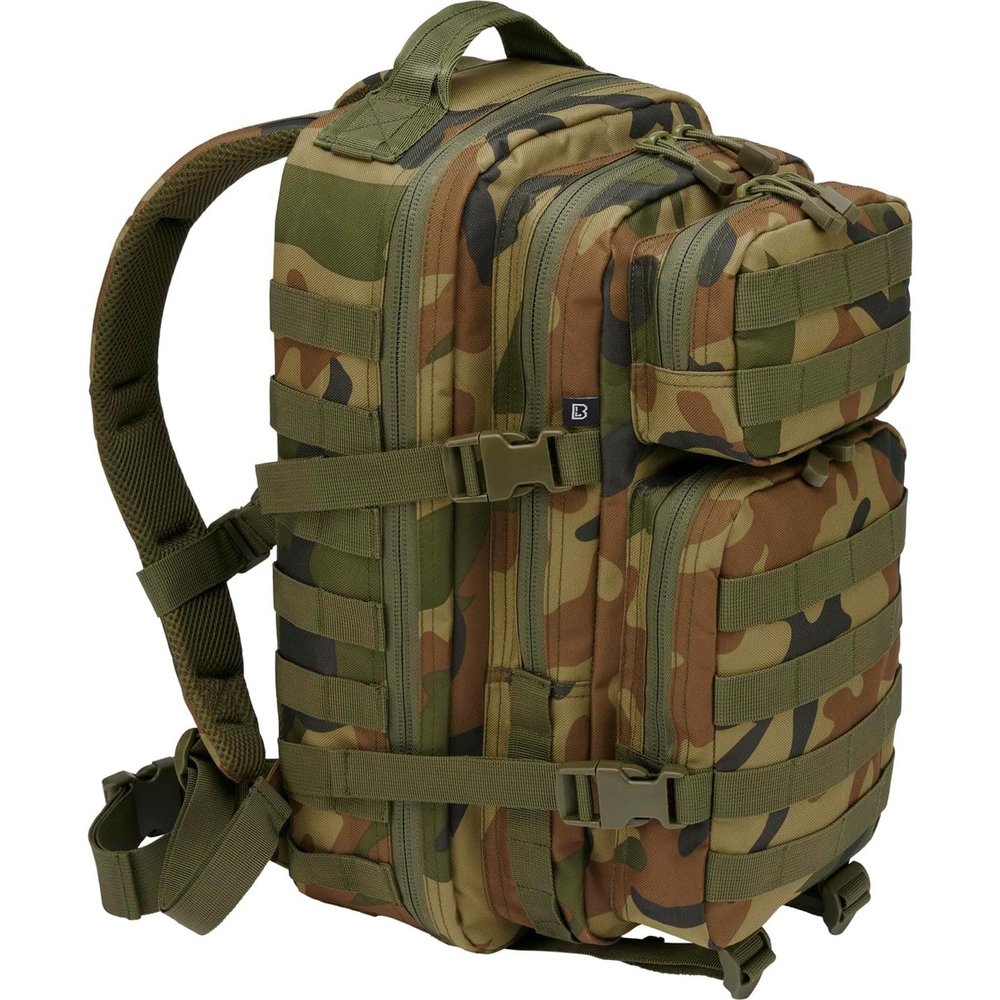 Brandit Individual Wear Unisex Assault Backpack, Woodland - Medium