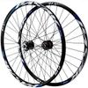 ZECHAO 26/27.5/29inch Mountain Wheelset,32 Holes Bike Wheel Disc Brake Double Wall Rim Quick Release 7 8 9 10 11 Speed Cassette Freewheel Wheelset (Color : Blue, Size : 26INCH) view 1