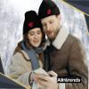 ALLNTRENDS Puzzle Heart Piece 2 Pcs Embroidered Beanie for Couples (White) view 2