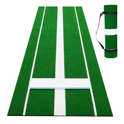 JYTXHN Softball Pitching Mat Softball Pitching Rubber Softball Pitching Mound The Pitching Pad Antifade Antislip Softball Pitchers Mound for Pitching Practice 10' x 3' Pitch Mat Green