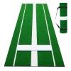 JYTXHN Softball Pitching Mat Softball Pitching Rubber Softball Pitching Mound The Pitching Pad Antifade Antislip Softball Pitchers Mound for Pitching Practice 10' x 3' Pitch Mat Green view 1