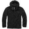 Brandit Individual Wear Men's Hooded Teddy Fleece Cold-Weather Outdoor Full Zip Jacket w/Chin Guard & Wind Protection Strip, Black, Medium view 1