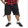 Brandit Individual WEAR Men's Relaxed Durable Cotton Lightweight Breathable Belted Multi Pocket Casual Outdoor Cargo Shorts, Black, Medium view 1