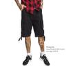Brandit Individual WEAR Men's Relaxed Durable Cotton Lightweight Breathable Belted Multi Pocket Casual Outdoor Cargo Shorts, Black, Medium view 2