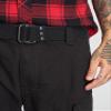 Brandit Individual WEAR Men's Relaxed Durable Cotton Lightweight Breathable Belted Multi Pocket Casual Outdoor Cargo Shorts, Black, Medium view 3