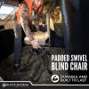 Black Sierra Padded Swivel Hunting Chair - 360 Silent, Heavy Duty, Supports 300 Lbs (Tan) view 3