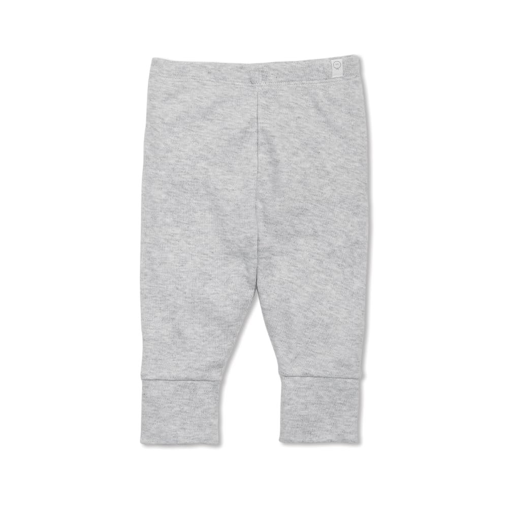 Mori Baby Luxurious Leggings in Grey with Elasticated Waist - Viscose from Bamboo - Breathable Everyday Pants Bottoms - Newborn