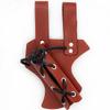 Armory Replicas - Medeival Renaissance Longsword & Shortsword Frog Holster - Genuine Bovine Leather - Right Handed - Maroon w/Black Leather Cord view 1
