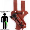Armory Replicas - Medeival Renaissance Longsword & Shortsword Frog Holster - Genuine Bovine Leather - Right Handed - Maroon w/Black Leather Cord view 2