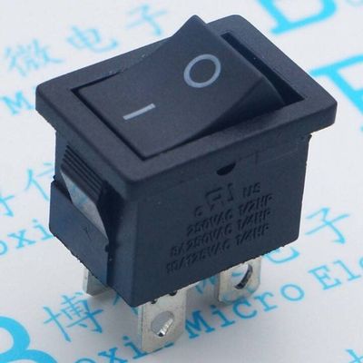 10PCS 21x15mm KCD1-104 Rocker Switch Boat Rocker Power Switch Black 4 pin ON/Off