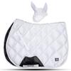Gallop Shop Glow Satin All Purpose Saddle Pad/Horse Numnah Cloth/Saddle Pad (White, Cob/Pony) view 1