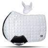 Gallop Shop Glow Satin Jumping Pro Numnah Cloth/Horse Saddle Pad (White, Full) view 1
