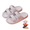 2023 New Pillow Slippers, Sandals for Women and Men, Double Buckle Adjustable Slides, EVA Thick-Soled Sandals (B-Gray, adult, women, numeric_7_point_5, numeric, us_footwear_size_system, medium) view 1