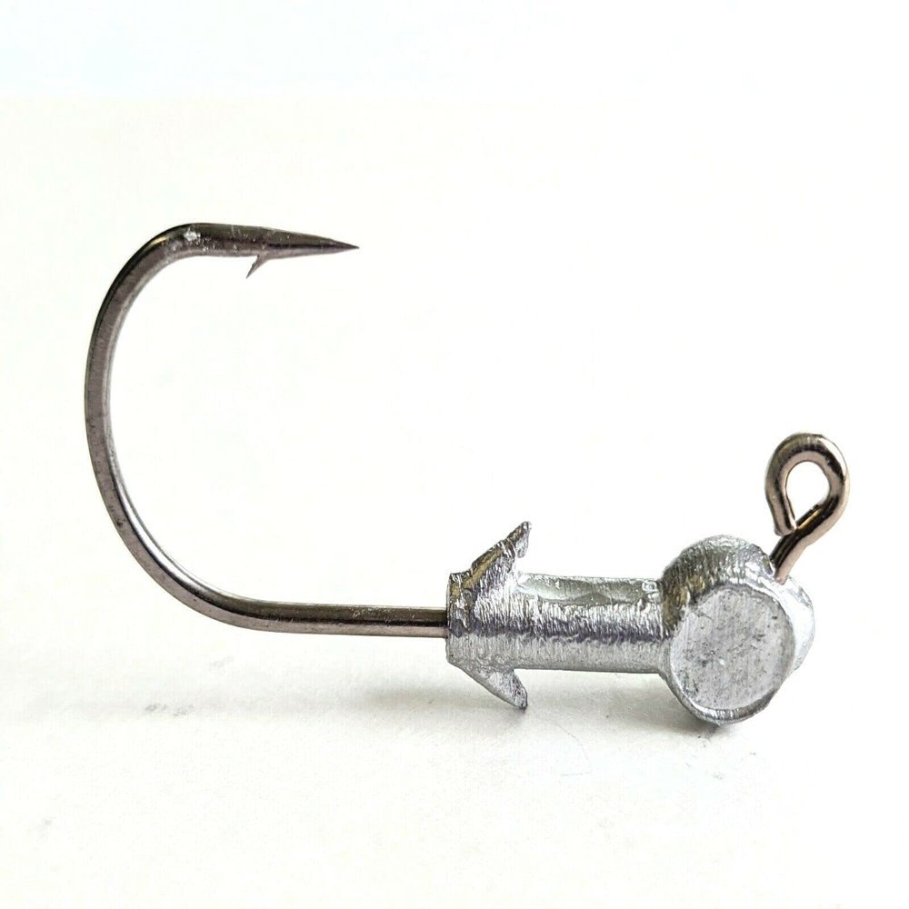 100 Raw Wide Eye Jig Head Trout Bass Fluke Saltwater Lure Ultra Point Hook 1/4oz