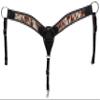 CHALLENGER Western Western Horse Brown Leather Contoured Studded Cowhide Breast Collar 55FK02BR
