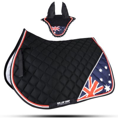 GLP Patriot Series Horse Saddle Pad/National Flag Saddle Pad Set/Numnah Cloth (Ship from USA) (Australia, Full)