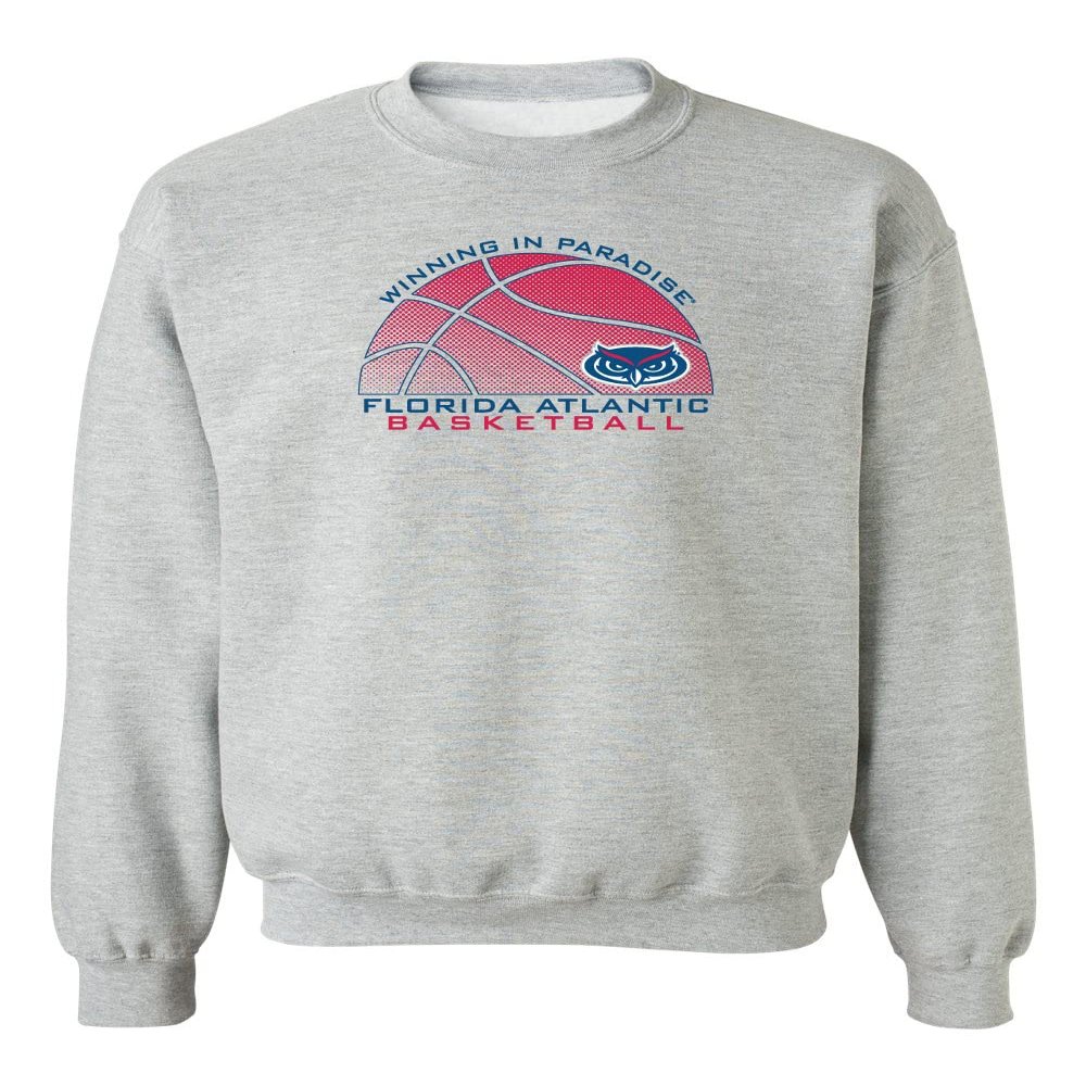 CornBorn Florida Atlantic Owls Apparel Big and Tall - Sweatshirt FAU Basketball - Gray - 5X