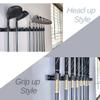 11 Golf Club holders on 24" rack, Wall display, Wall hanger, rack, mount, organizer (Club head up) view 3