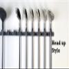 11 Golf Club holders on 24" rack, Wall display, Wall hanger, rack, mount, organizer (Club head up) view 4