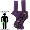 Armory Replicas - Medeival Renaissance Longsword & Shortsword Frog Holster - Genuine Bovine Leather - Left Handed - Violet Purple w/Black Leather Cord view 2