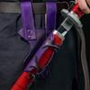 Armory Replicas - Medeival Renaissance Longsword & Shortsword Frog Holster - Genuine Bovine Leather - Left Handed - Violet Purple w/Black Leather Cord view 4