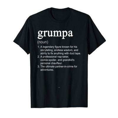 Grumpa Definition Funny Noun T-Shirt
