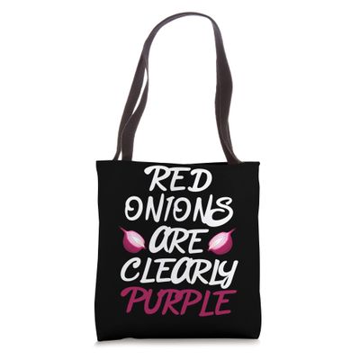 Red Onions are Clear Purple Tote Bag