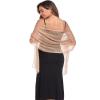 SURVODJA Women Shawls and Wraps for Evening Dress Lightweight Scarf Wedding Guest Shawl Wrap Bridesmaid Scarves(Camel,79''18') view 1