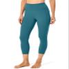 Colorfulkoala Women's High Waisted Yoga Capris 21" Inseam Leggings with Pockets(M, Dark Teal) view 1