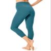 Colorfulkoala Women's High Waisted Yoga Capris 21" Inseam Leggings with Pockets(M, Dark Teal) view 4