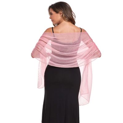 SURVODJA Women Shawls and Wraps for Evening Dress Lightweight Scarf Wedding Guest Shawl Wrap Bridesmaid Scarves(Baby Pink,79''27')