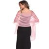 SURVODJA Women Shawls and Wraps for Evening Dress Lightweight Scarf Wedding Guest Shawl Wrap Bridesmaid Scarves(Baby Pink,79''27') view 2
