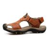 CHUUMEE Men's Sandals Leather Beach Sandals Summer Outdoor Sports Sandals (Red/Brown,8) view 2