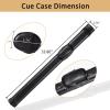 Sinsilvie Billiard Cue Cases,Hard Pool Cue Case,Cue Stick Case 1 Stick 2 Holes,PU Cue Stick Case Bag(Black) view 2