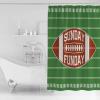 Anzona American Football Waterproof Shower Curtains Set - Extra Long 72 x 78 Inch, Sports Theme Red Green Striped Polyester Fabric Bathroom Curtain with 12 Hooks, Bathroom Accessories, 1 Panel view 3