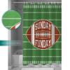 Anzona American Football Waterproof Shower Curtains Set - Extra Long 72 x 78 Inch, Sports Theme Red Green Striped Polyester Fabric Bathroom Curtain with 12 Hooks, Bathroom Accessories, 1 Panel view 4