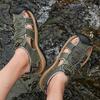 Men's Leather Sandals for Hiking Beach Pedals Water Sports (Green,12) view 3