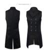 Betonsa Men's Victorian Vintage Suit Vest Gothic Steampunk Medieval Tailcoat Costume view 2