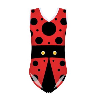 Forchrinse Cartoon Ladybug Girls Gymnastic Leotards for Kids One Piece Animal Design Athletic Bodysuit Dancing Ballet Leotards,3-14Years