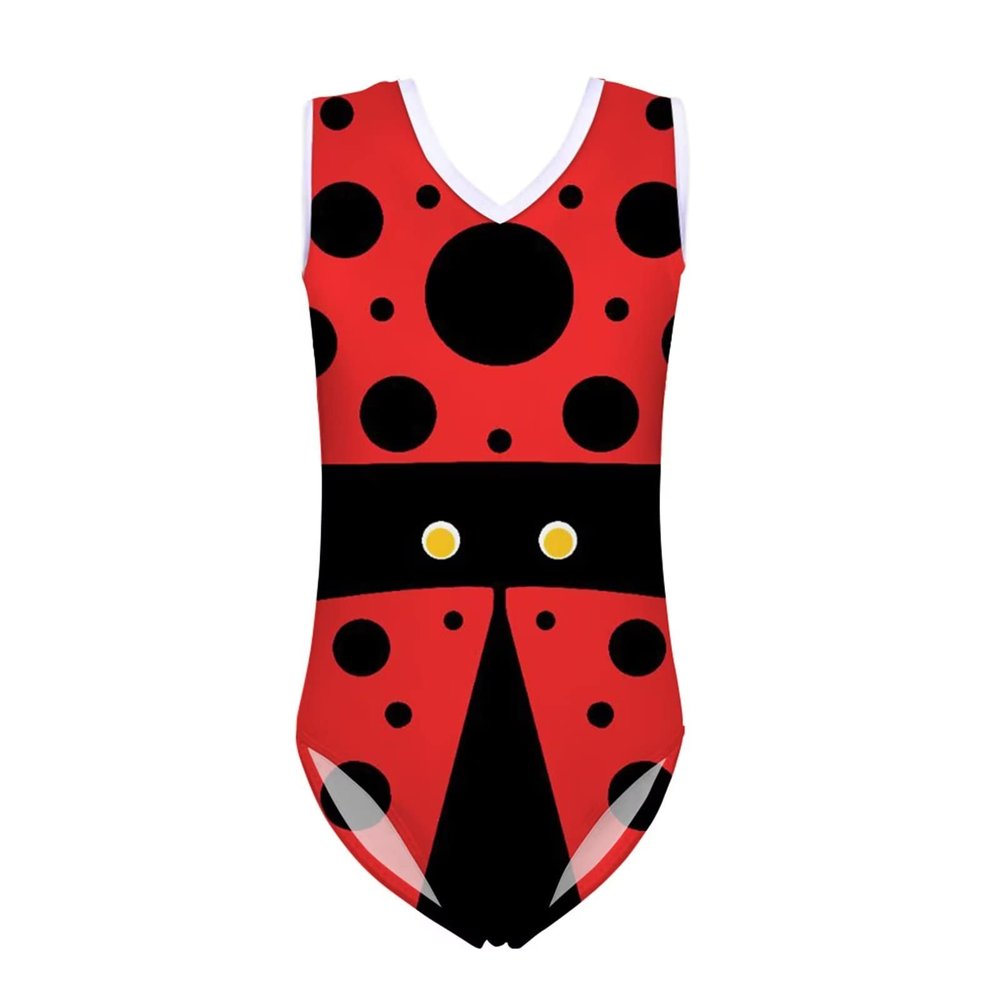 Forchrinse Cartoon Ladybug Girls Gymnastic Leotards for Kids One Piece Animal Design Athletic Bodysuit Dancing Ballet Leotards,3-14Years