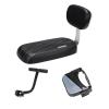 SHOUCAN Wide Child Bike Seat Back Safety Universal Bicycle Rear Seat Cushion, Kids PU Leather Soft Cushion Rear Rack Bike Seat,Black view 1
