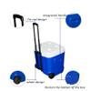 ASSYA 21 Quart Ice Cooler with Wheels Outdoor Portable Insulated Ice Chest Box Rotomolded Hard Cooler for Beach, Camping, Picnic, Fishing, Barbecue view 3