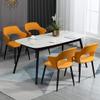 BNNP Office Computer Desk Chair Game Dining Chair Home Dining Table Chair Stool Back Iron Armrest Leather Casual Dining Chair Suitable for Restaurant Family Backrest Office Chair (Color : A) view 3