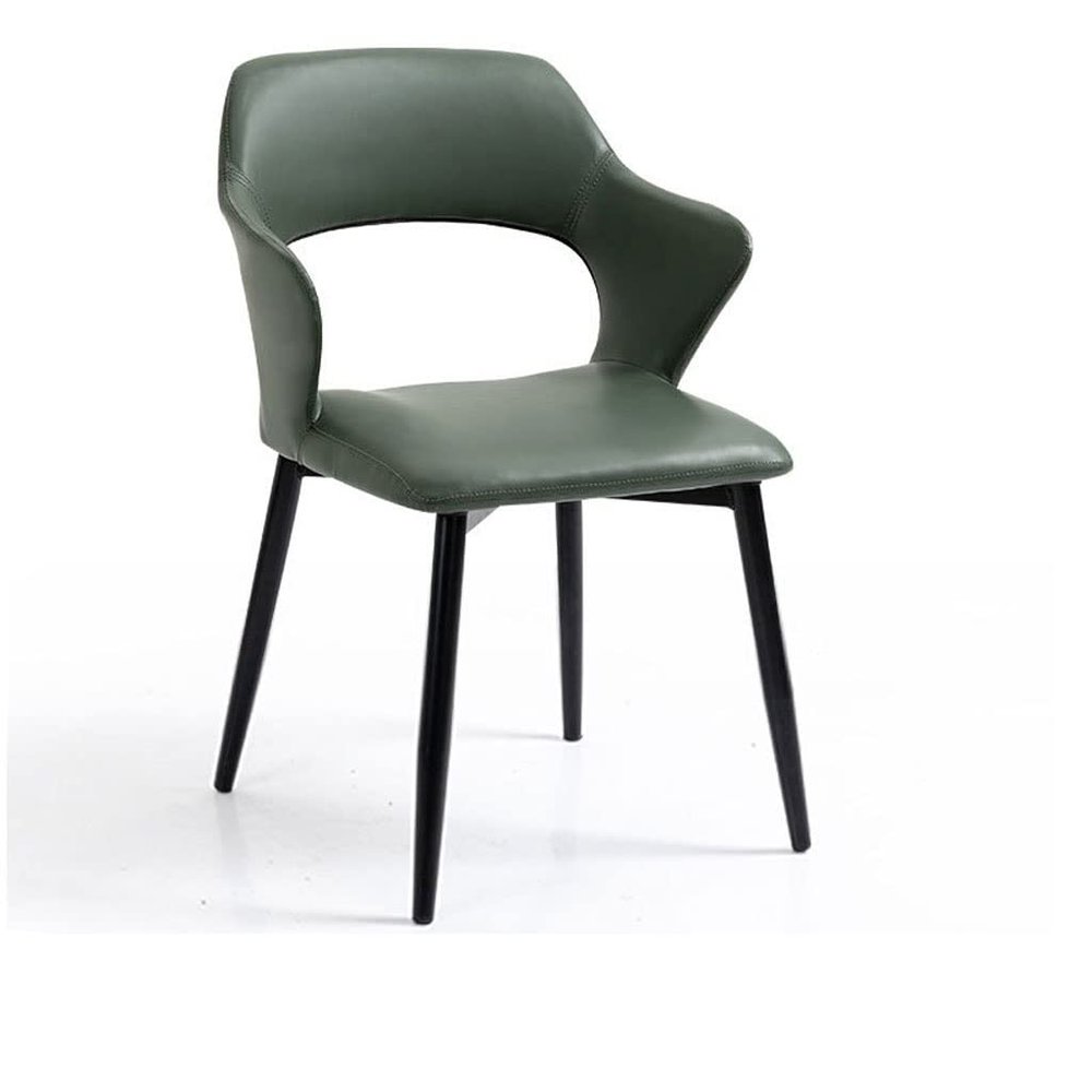 BNNP Office Computer Desk Chair Game Dining Chair Home Dining Table Chair Stool Back Iron Armrest Leather Casual Dining Chair Suitable for Restaurant Family Backrest Office Chair (Color : C)