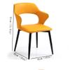 BNNP Office Computer Desk Chair Game Dining Chair Home Dining Table Chair Stool Back Iron Armrest Leather Casual Dining Chair Suitable for Restaurant Family Backrest Office Chair (Color : C) view 2