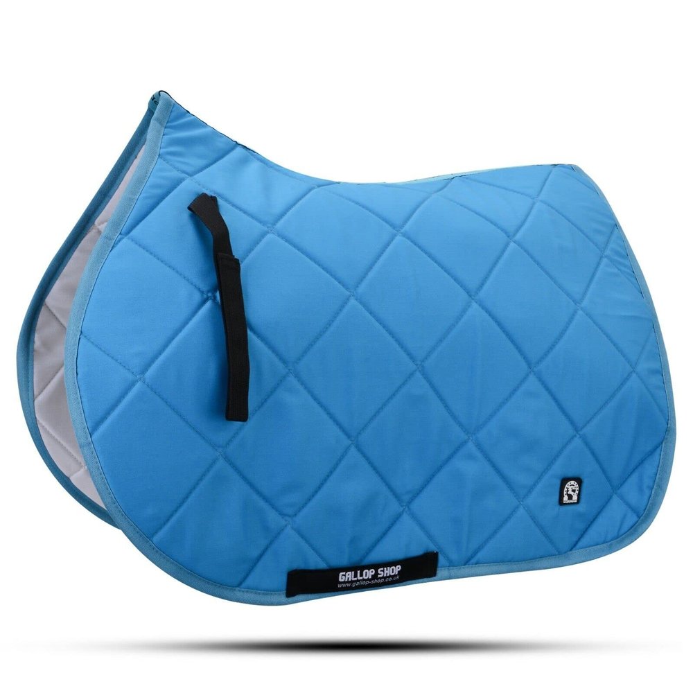 GLP General Saddle Cloth Numnah Saddle Pads/English Saddle Pad (Aqua, Cob/Pony)