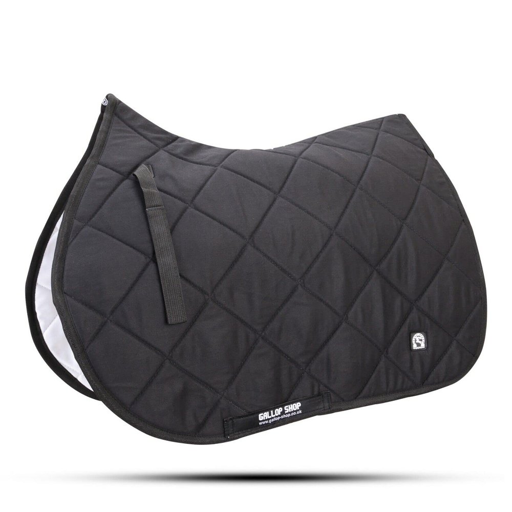 GLP General Saddle Cloth Numnah Saddle Pads/English Saddle Pad (Black, Full)