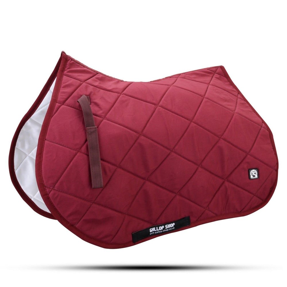 GLP General Saddle Cloth Numnah Saddle Pads/English Saddle Pad (Maroon, Full)